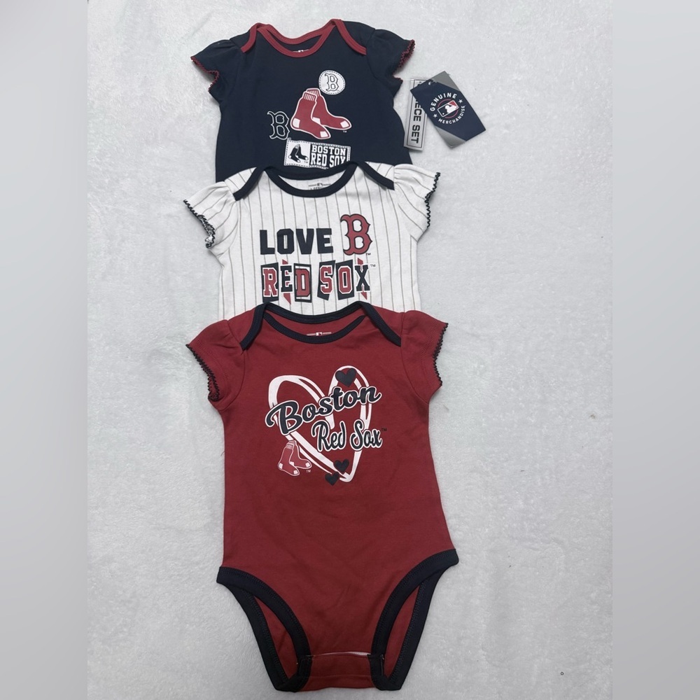 Genuine Merchandise, white, Red and Navy Girl’s Bodysuits